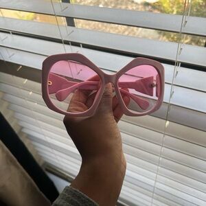 Pink Oversized Women's Sunglasses
